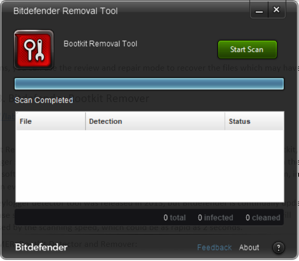 Bitdefender Rootkit Remover is one of the best Keylogger Rootkit Detector and Remover Software.