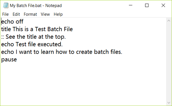 How to Create A Batch File in Windows