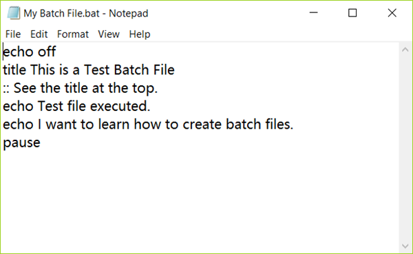 How to Create Batch File to Run Command in Windows 10
