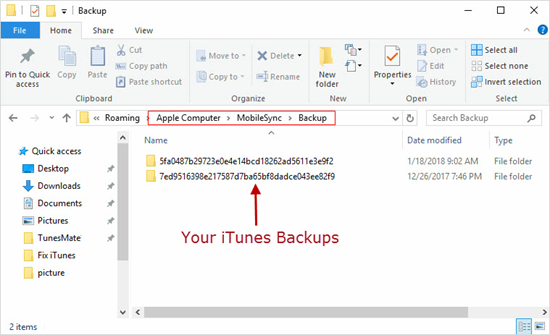 Finden Sie Ihre iOS-Backups auf Ihrem Windows 7, 8, 10 PC