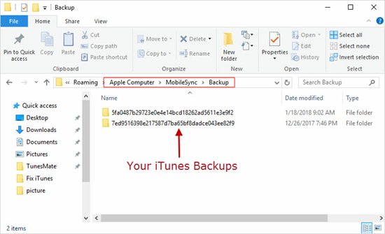 Trouvez vos sauvegardes iOS sur votre PC Windows 7, 8, 10