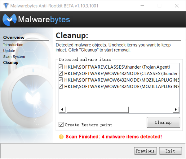 Malwarebytes Anti-Rootkit is one of the best Keylogger Rootkit Detector and Remover Software.