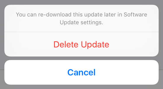 Pasos para eliminar la actualización de iOS descargada en iPhone / iPad