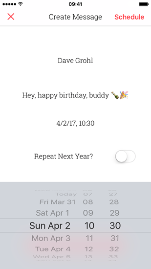 Comment envoyer un message texte retardé sur iPhone avec Scheduled