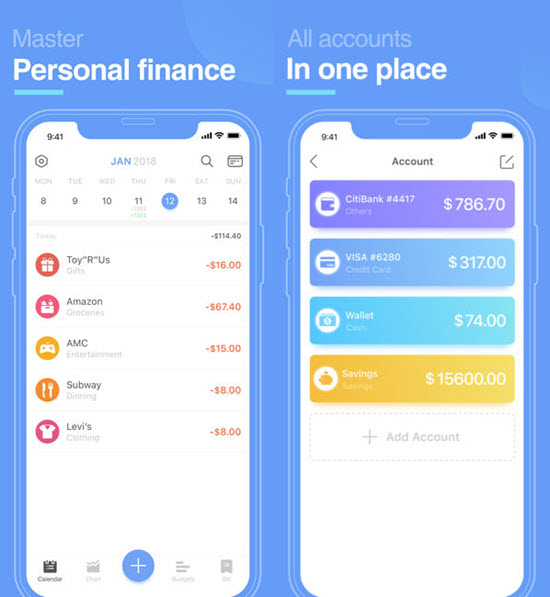 Pocket Expense Lite, Mejores aplicaciones de organizar presupuestos para iPhone / iPad.