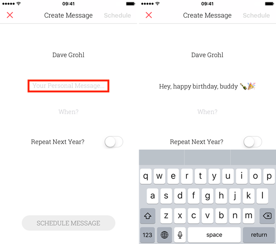 Comment envoyer un message texte retardé sur iPhone avec Scheduled