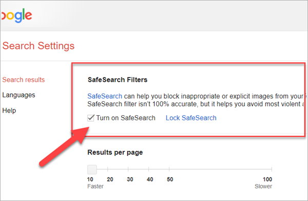 How to turn on Safe Search on Chrome for computer