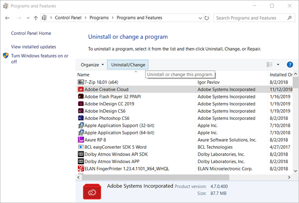 Remove “Windows Detected ZEUS virus” on Control Panel