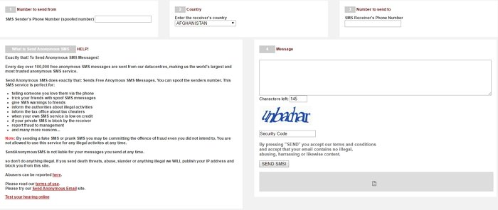 SendAnonymousSMS, Top 7 des sites pour l’envoi de messages texte anonymes.