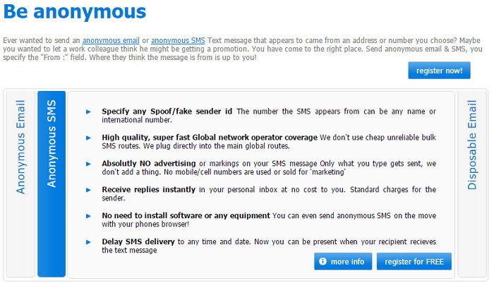 Sharpmail, Top 7 des sites pour l’envoi de messages texte anonymes.