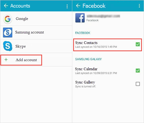 Importer manuellement les contacts de Facebook vers Android et iPhone