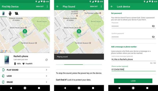 Utiliser Find My Device pour localiser le téléphone Android perdu