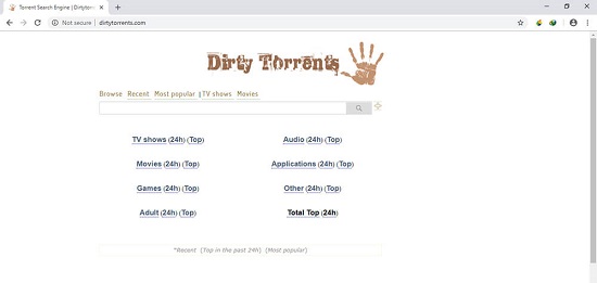 Dirty Torrents, Torrentz/Torrentz2 Alternativen für Torrentz Torrent Downloads.