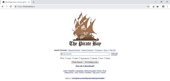 The Pirate Bay Als effektive Torrentz, Torrentz/Torrentz2 Alternativen für Torrentz Torrent Downloads.