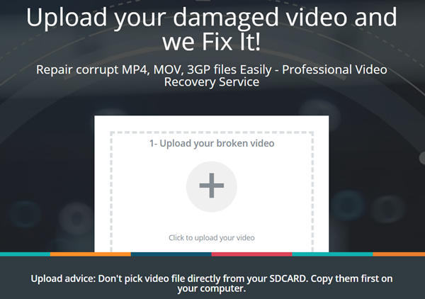 Using Free Video Repair Online Tool
