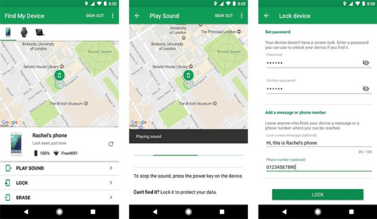 Verwenden Sie Find My Device zum Auffinden des verlorenen Android-Handys