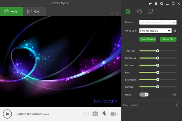 MyCam is one of the top best Free Webcam Software.