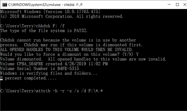 Recover Photos from Fujifilm with Command Prompt