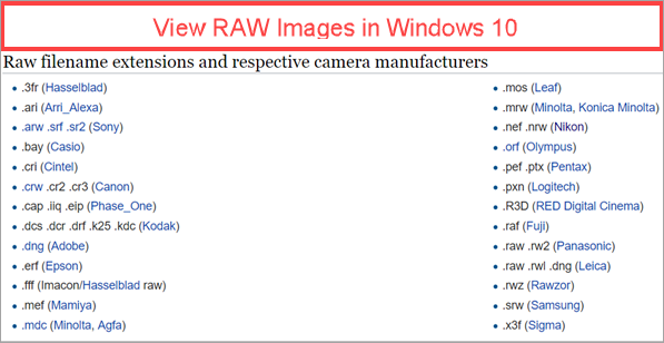 ¿Cómo ver imágenes RAW en Windows 10?