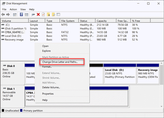 Recover Corrupted SD Card by Assigning a New Drive Letter