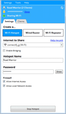 Connectify Hotspot is one of the best WiFi Hotspot software for PC.