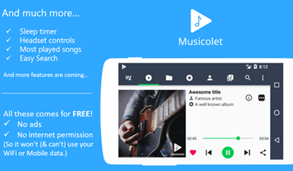 Musicolet, Die besten Audioplayer für Android.