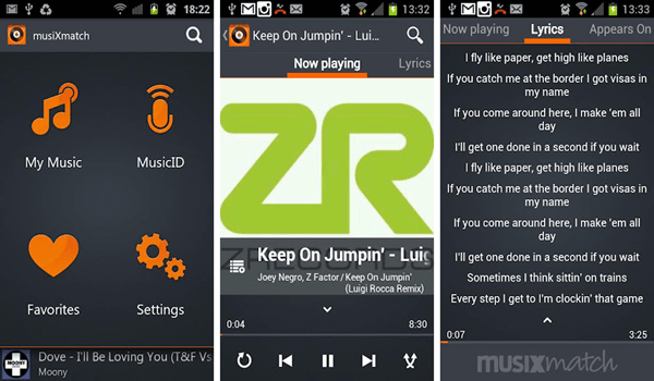 Musixmatch, Die besten Audioplayer für Android.