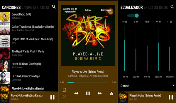 BlackPlayer, Mejores reproductores de audio para Android.