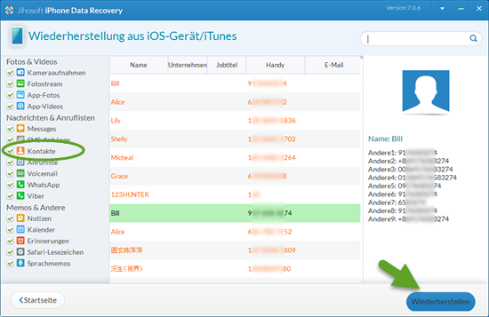 Wie kann man gelöschte iPhone Kontakte ohne Backup wiederherstellen?