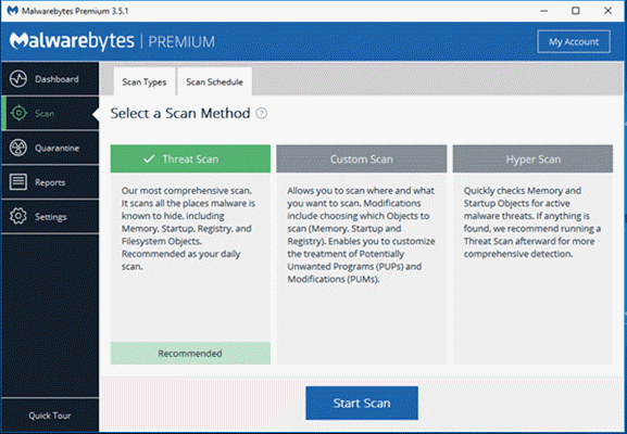 Remove Win32: Malware-gen Virus with Malwarebytes