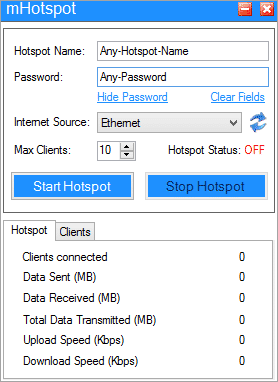 mHotspot is one of the best WiFi Hotspot software for PC.