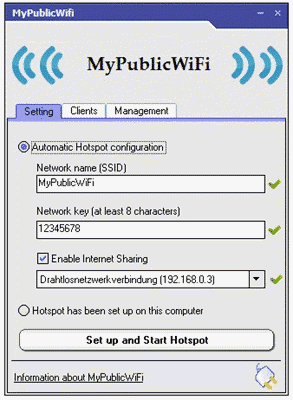 My Public WiFi is one of the best WiFi Hotspot software for PC.
