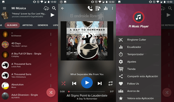 Pi Music player, Mejores reproductores de audio para Android.
