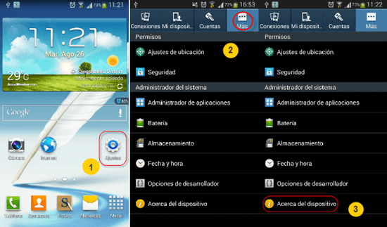 Pasos para habilitar la depuración USB en Android 4.2 – 4.3