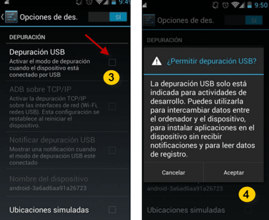 Schritte um USB Debugging auf Android 4.0-4.1 zu aktivieren