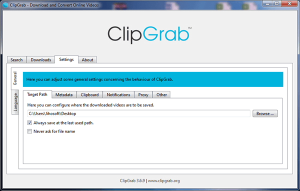 Ein weiterer YouTube-Downloader, den ich empfehlen möchte, ist ClipGrab.