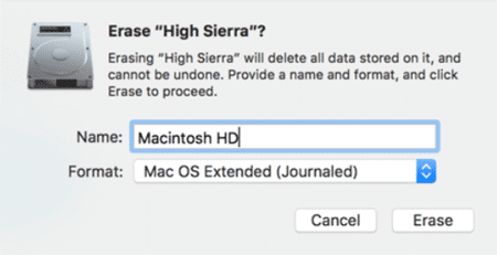 Now Erase The Drive of Your Mac.