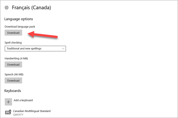 Instale el paquete de idioma de Windows 10 con Windows Update