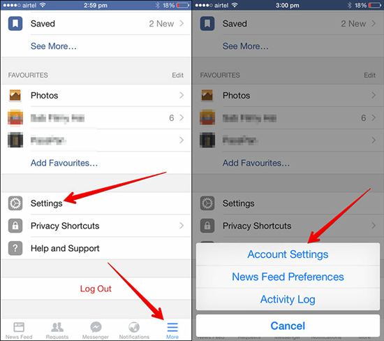 In-App-Sound in Facebook auf Ihrem iPhone deaktivieren