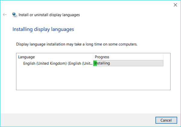 Téléchargez et installez manuellement le module linguistique Windows 10