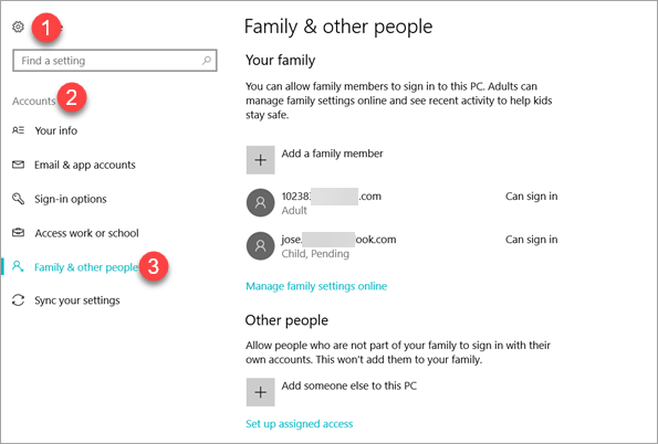 Wie fügt man einen neuen Benutzer zu Windows 10 als Familie hinzu?