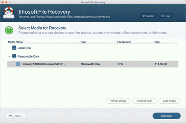 Steps to recover Mac files with the data recovery software