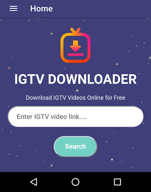 A diferencia de las 2 aplicaciones de escritorio mencionadas anteriormente, IGTV Video Downloader es una aplicación móvil de Android.