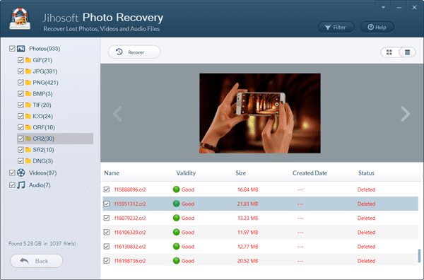 Preview and Recover Photos from Pen Drive.