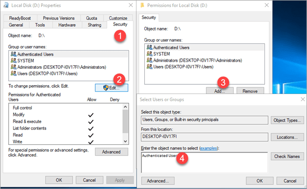 Fix Hard Drive Access Denied in Windows 10/7