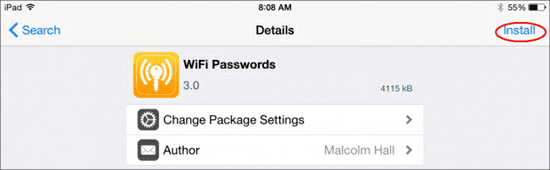 Usar apps gratuitas para ver las contraseñas WiFi en iPad/iPhone con jailbreak