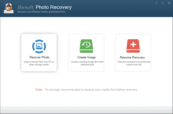 Run Jihosoft Photo Recovery and Choose Recover Photo