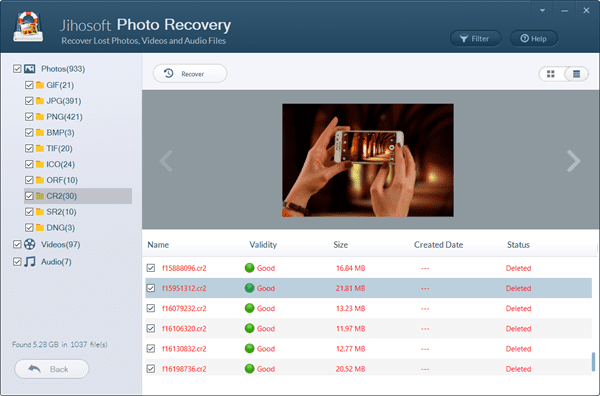 Preview and Recover Photos & Videos from Laptop