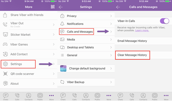 Comment supprimer des chats complets Viber sur iPhone?