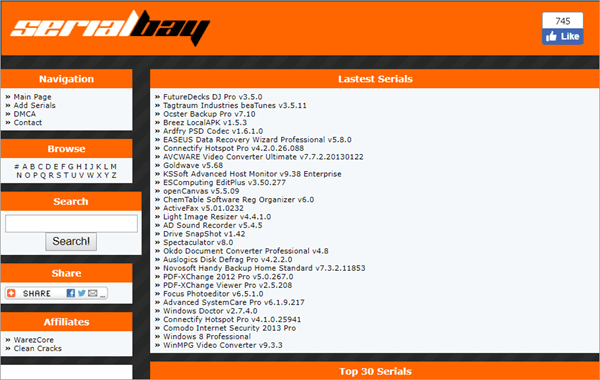 Serialbay is Cracks and Serial Numbers for Old Games.